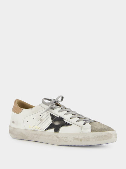 White and Black Superstar Low-Top Sneakers