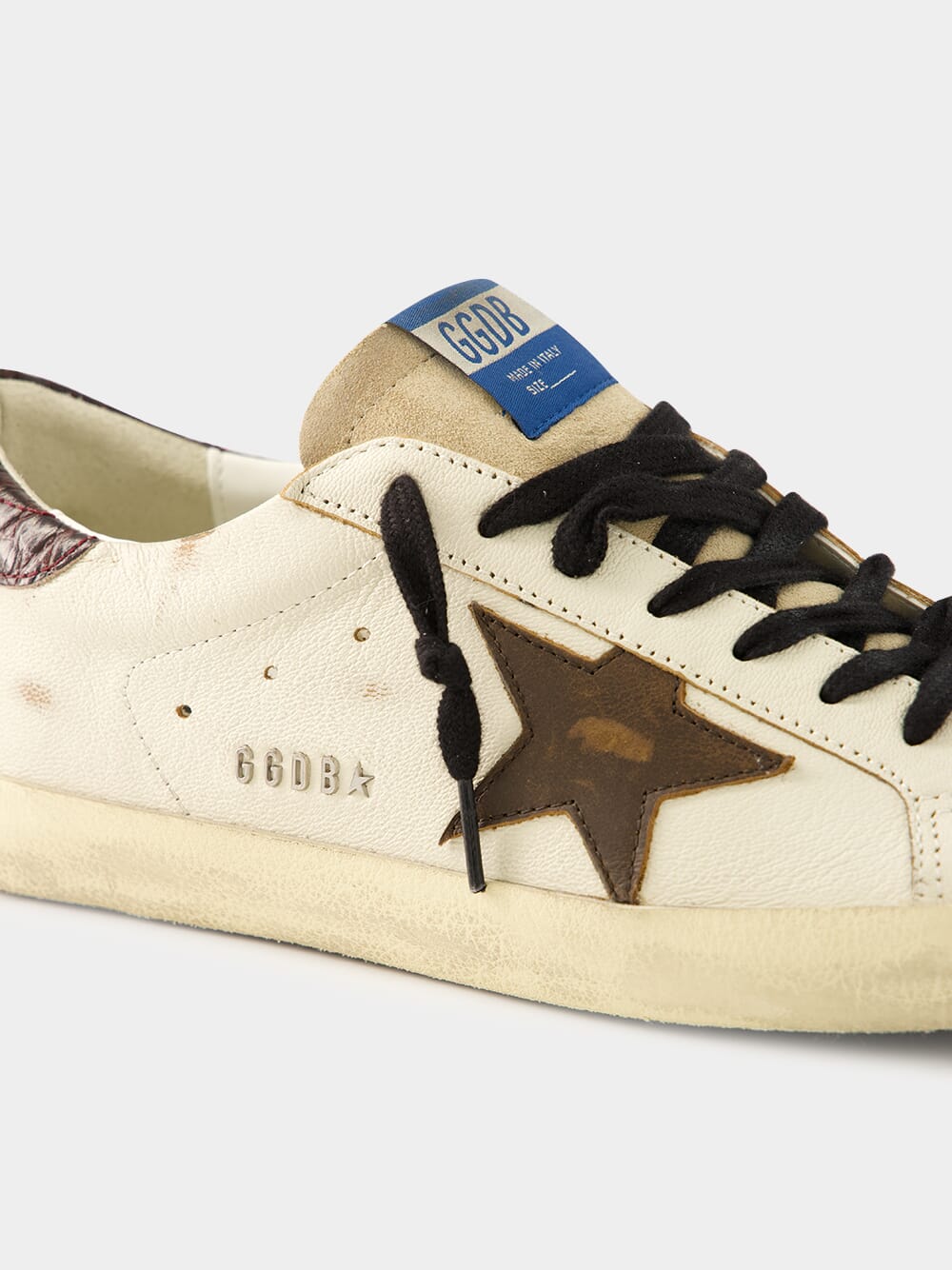 White Beige Brown Superstar Sneakers