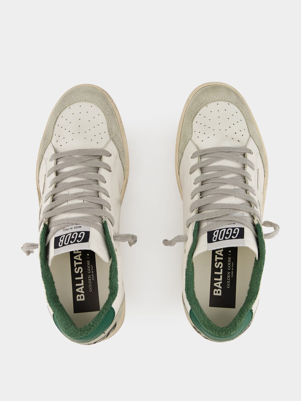 White and Green Ballstar Sneakers with Matt Heel