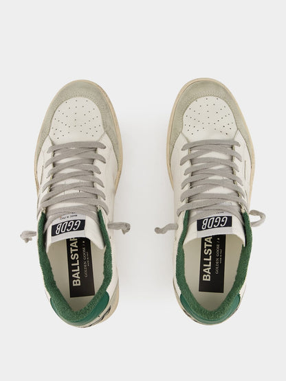 White and Green Ballstar Sneakers with Matt Heel