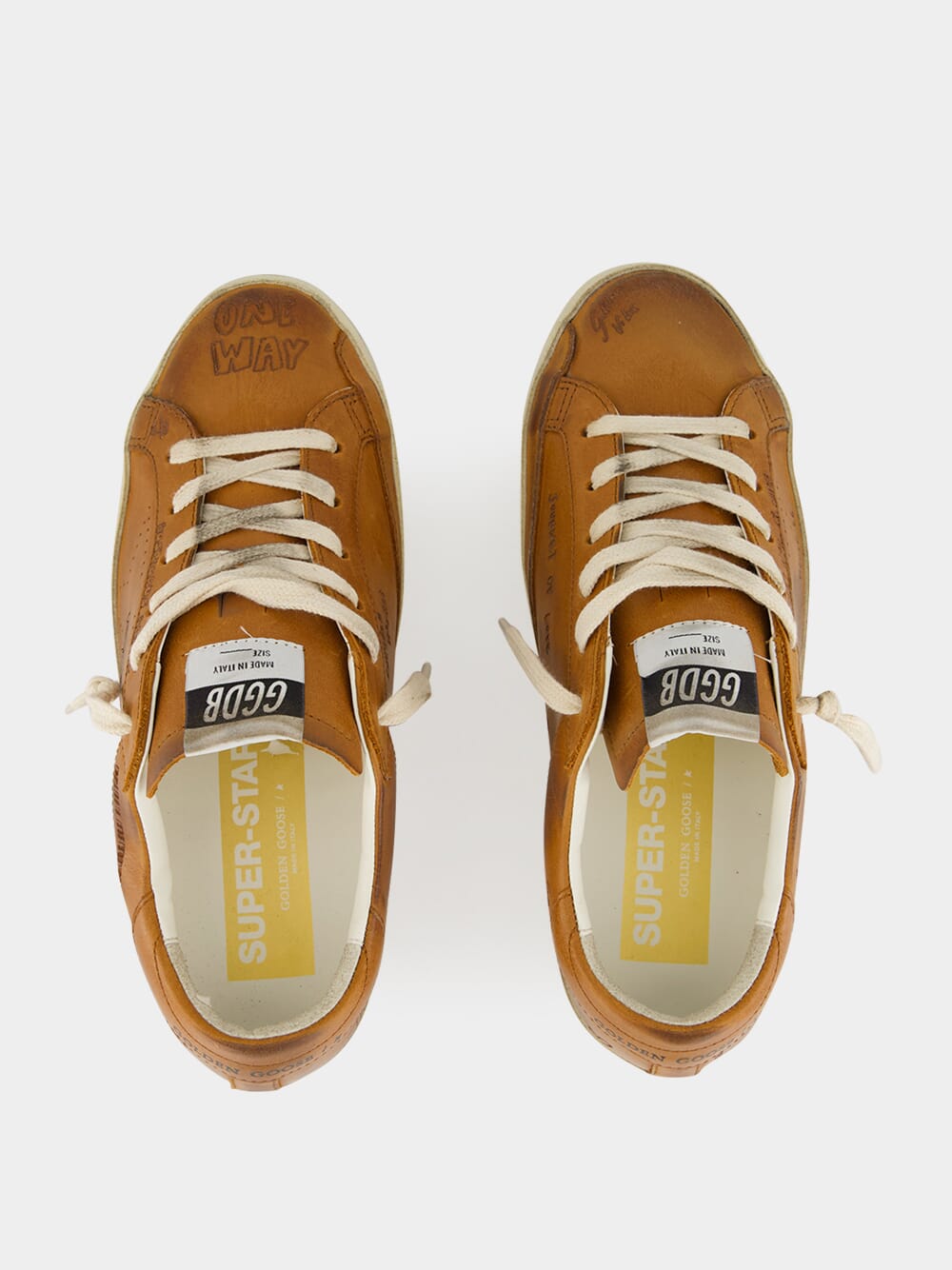 Super-Star Journey Print Sneakers in Cuoio