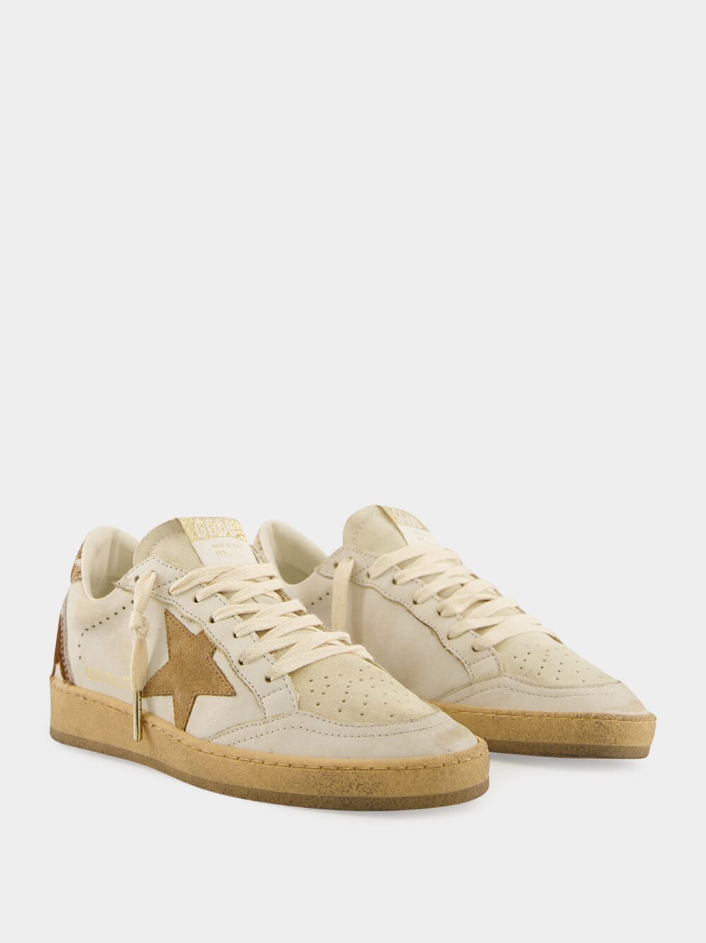 Ballstar Cow-Print Leather Sneakers