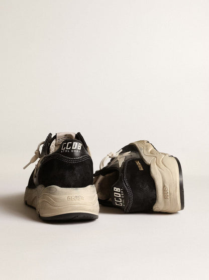 Running Sole femme en nappa et daim noirs