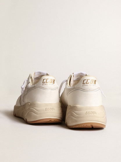 Running Sole femme en résille et nappa blancs