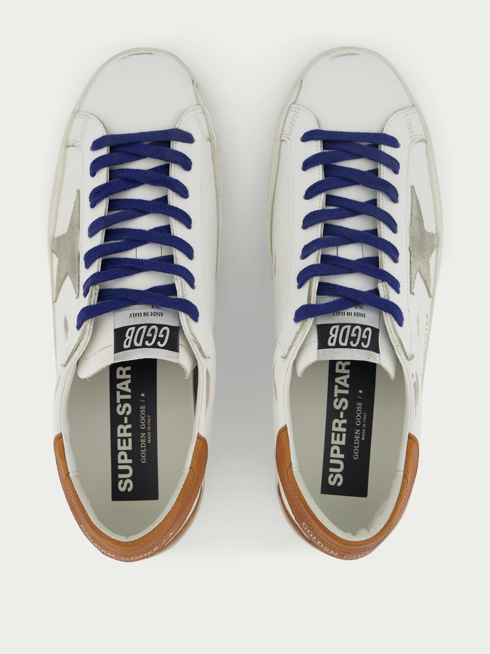 Super-Star Suede Star and Brown Tab Sneakers