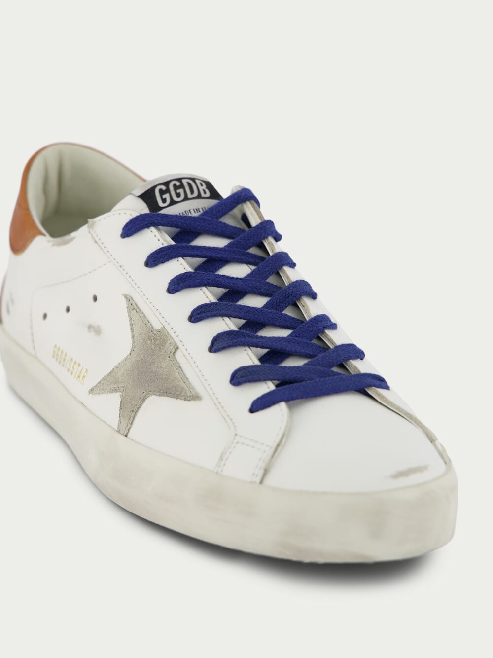 Super-Star Suede Star and Brown Tab Sneakers